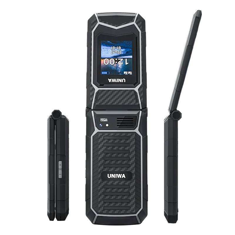 UNIWA X29 Old Man 2G Flip Mobile Phone GSM Senior Big Push Button Flip Phone Dual Sim FM Radio Russian Arabic Keyboard Cellphone
