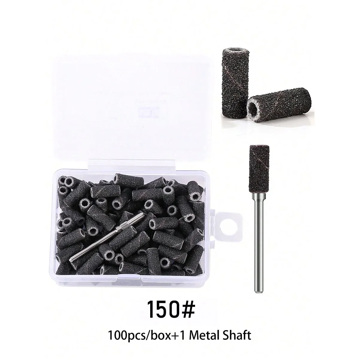 100 pz 3.1mm Mini Fasce Abrasive Kit Punte da trapano per unghie Set di mandrini Accessori per manicure elettrici Strumento per la rimozione della pelle morta