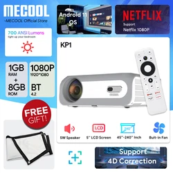 MECOOL KP1 Projector Home Theater 1080P FULL HD 14000 Lumens Display Device for Home and Movie 5'' LCD Screen Portable Proyector