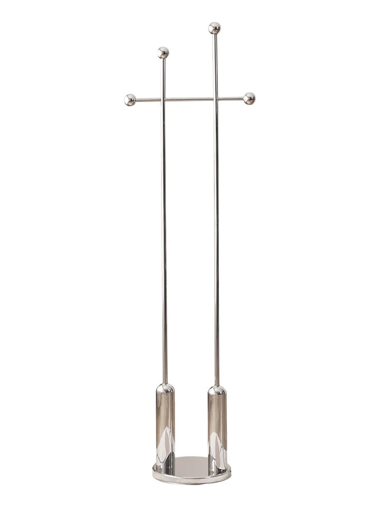 

Vertical stainless steel Nordic storage clothes rack marble bedroom floor hanger rod