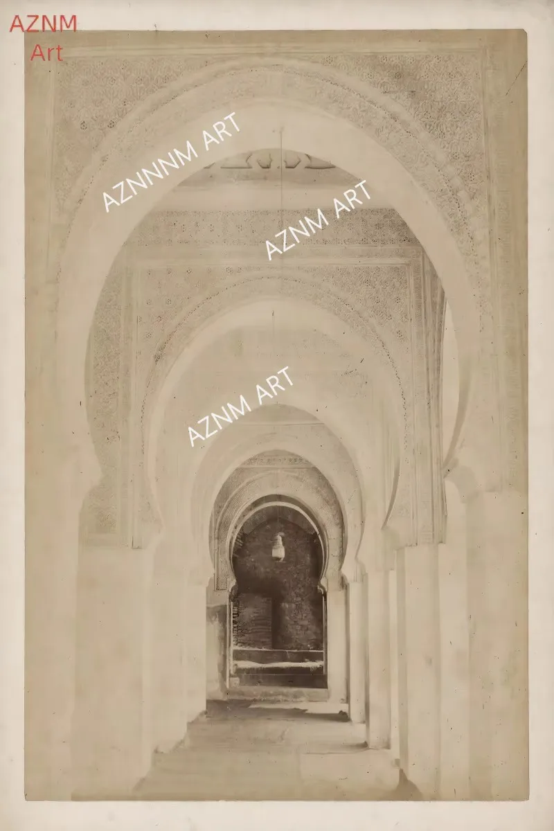 Vintage Arabic Mosque Allah Calligraphy Islamic Religious Poster Canvas Paintings Wall Art Pictures For Living Room Home Decor view 5