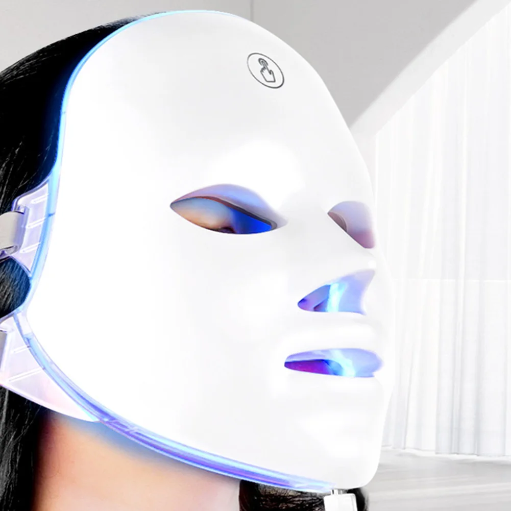 LED Photon Beauty Mask Remove Fine Lines Face Lifting Beauty Device Anti Aging Photon Flexible Mask Shrinking Pores Tighten Skin