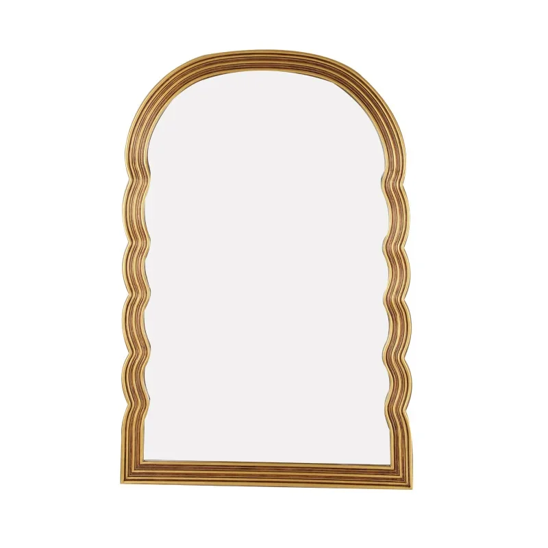 

1ls 18American retro arched wall-mounted decorative mirror light luxury dresser Nordic wall-mounted bathroom mirror