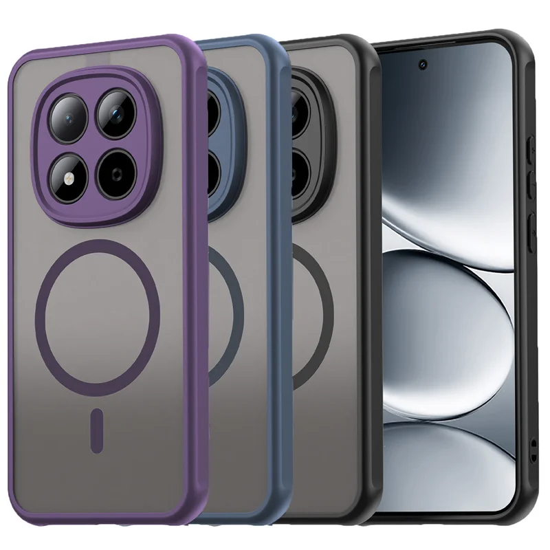 

Magnetic Wireless Charging Matte Case For Xiaomi Redmi Note 15 Pro Pro+ 5G Note15 4G Cover Frosted Protective Shell Fundas Coque