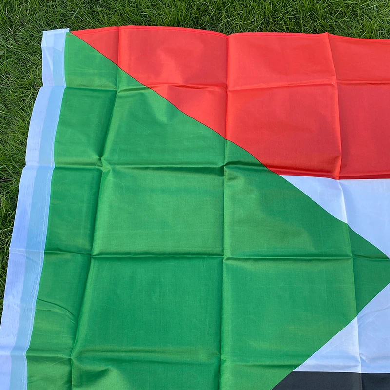 Aerxemrbrae 150x90cm bandiera del sultano poliestere doppio lato stampato bandiera nazionale del Sudan banner per la decorazione