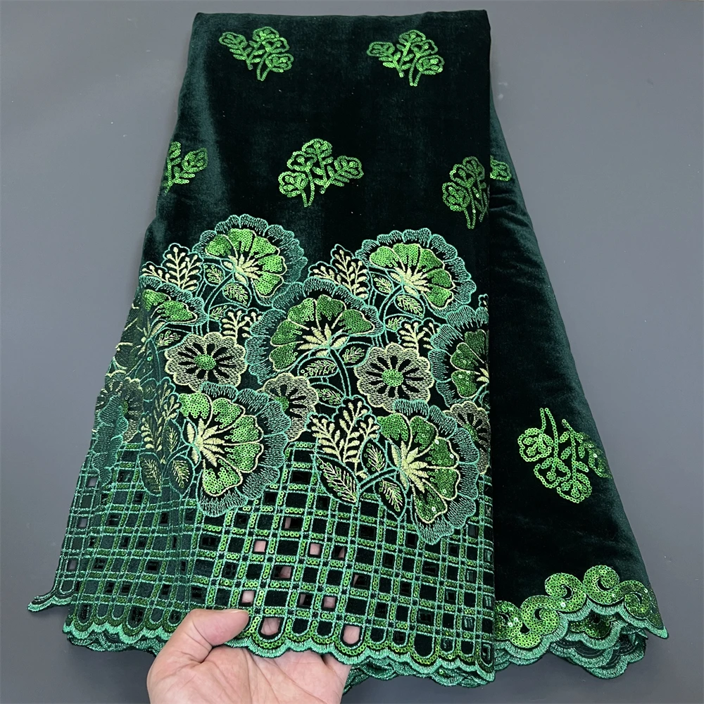 

Высококачественная африканская нигерийская тюлевая кружевная ткань с 3D-пайетками и вышивкой, французский гипюр, ткань для праздничных платьев, для шитья, 5 ярдов, 2026 год