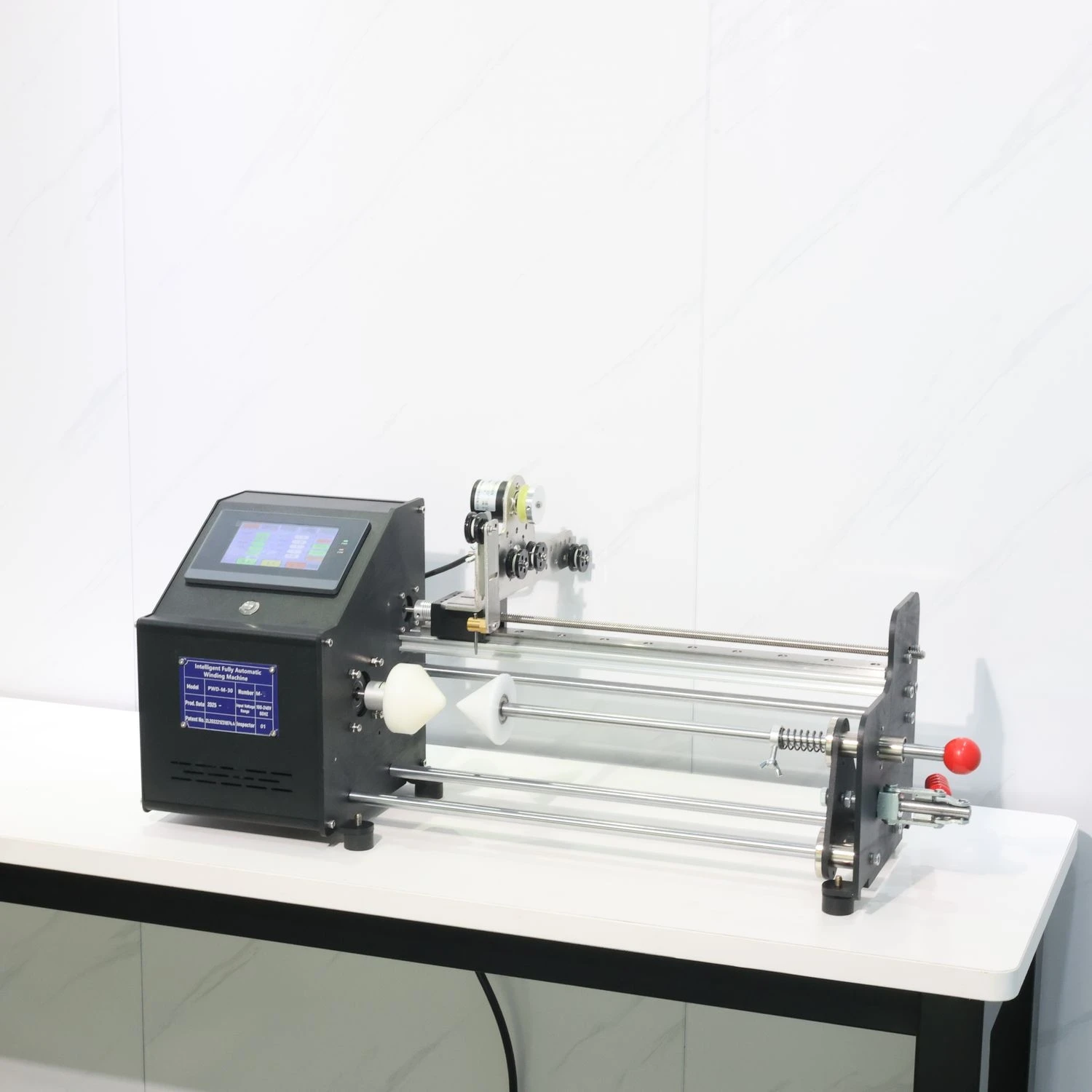 2026-PWD-M-30  Fiber Optic Winding Machine with Touchscreen Control and Multi-Language Interface