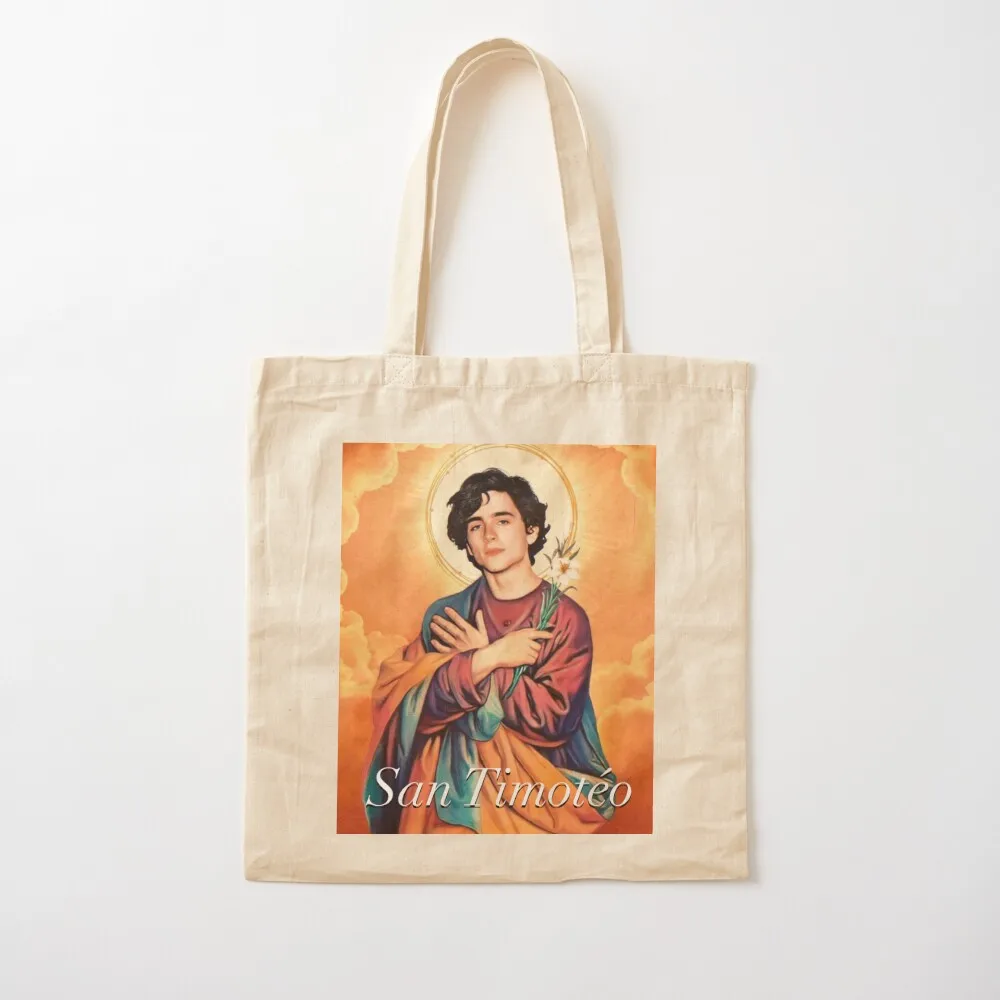 

San timoteo timothée chalamet Tote Bag shopper bag women custom canvas bag Women's bags Canvas Tote