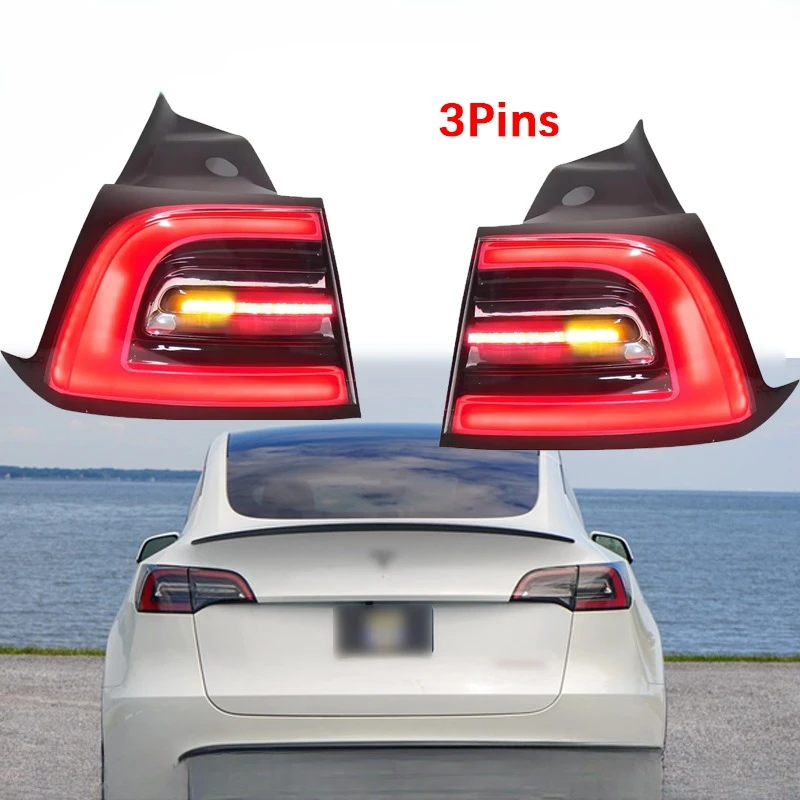 3Pin Left Right LED Outer Rear Tail lights Lamp 1077399-00 1077397-00 1077398-00 1077400-00 For Tesla Model 3 Model Y 2020-2023