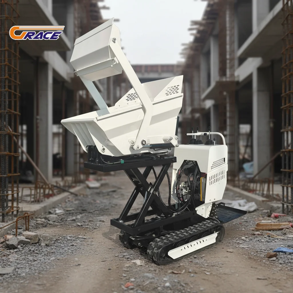 High Quality Remote Control Hydraulic Track Dumper Mini Crawler Dumper for Construction Site