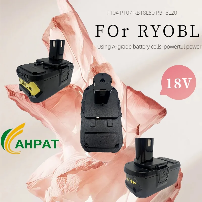 

18V 9800mAh Li-ion Rechargeable Battery for Ryobi ONE+ Cordless Power Tool BPL1820 P108 P109 P106 P105 P104 P103 RB18L50 RB18L40