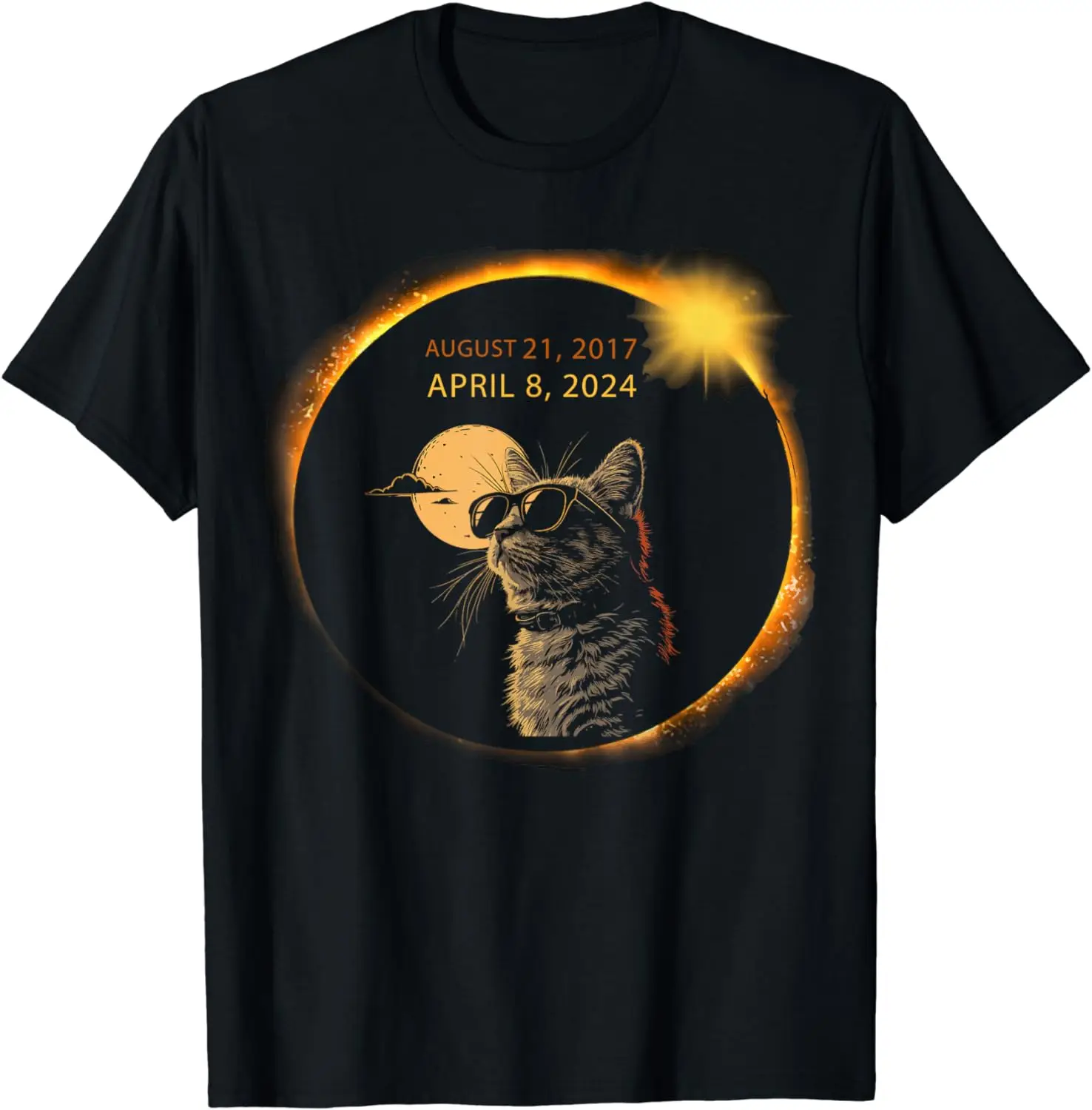 

Cat Wearing Eclipse Glasses 04.08.24 T-Shirt