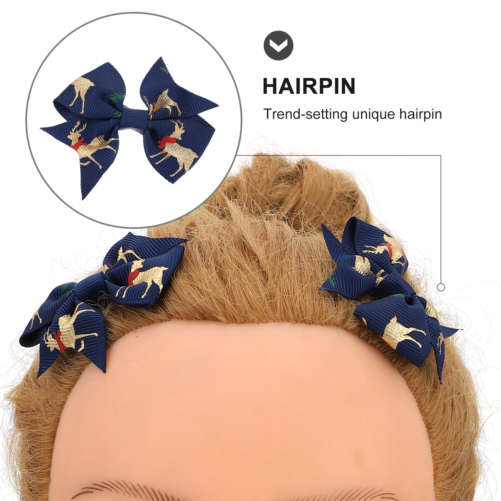 

20pcs Kids Hair Bows Barrettes Christmas Bows Hair Clip For Girls Holiday Party Decoration Xmas Hairpin Sweet Gift Set