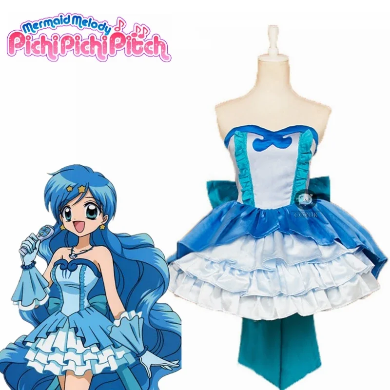 

New Mermaid Melody Hanon Hosho Dress Cosplay Costume With Gloves Custom Size