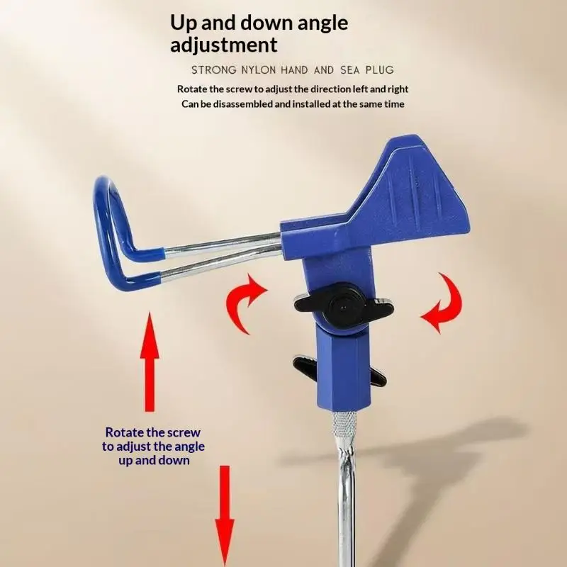 Faltbarer Angelrutenhalter 360 ° Verstellbarer Ständer mit Erdspieß 1 Set für professionelle Angler, Angelgeschenke – Detail 5