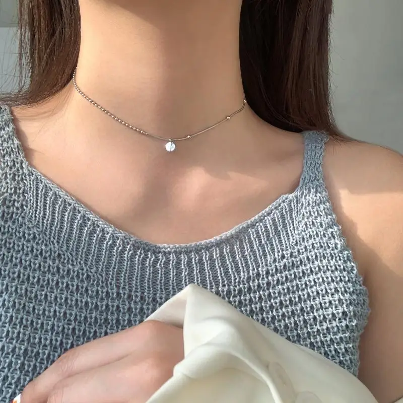 925 فضة محظوظ المختنق القلائد الجمالية للنساء الفتيات سحر مجوهرات أنيقة اكسسوارات مجوهرات