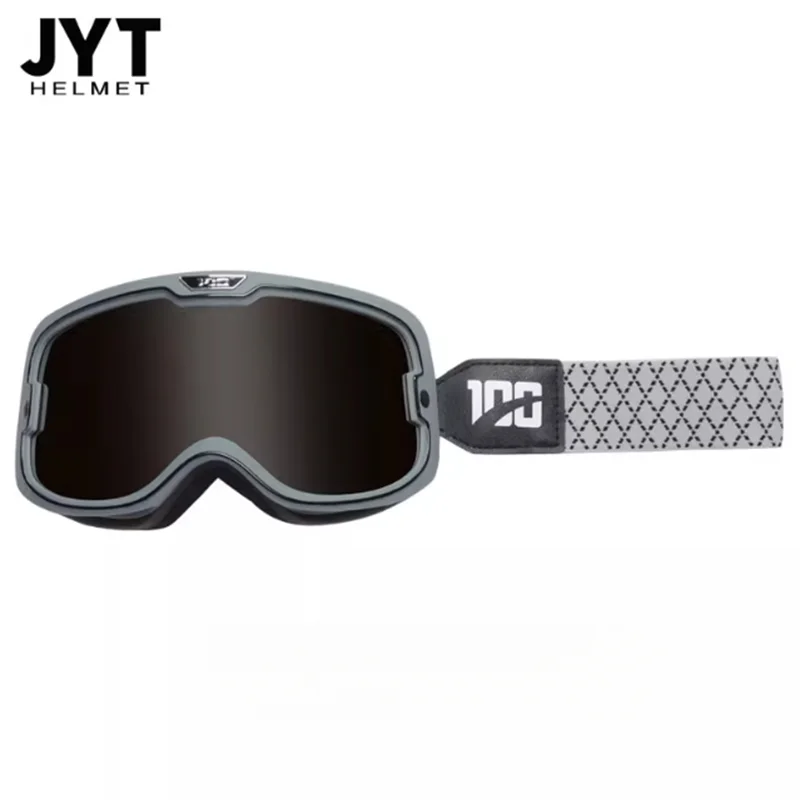 

Серые очки с дымовыми линзами 100, ретро мотоциклетные очки, противотуманные ветрозащитные солнцезащитные очки для мужчин и женщин, езда на велосипеде, скутере