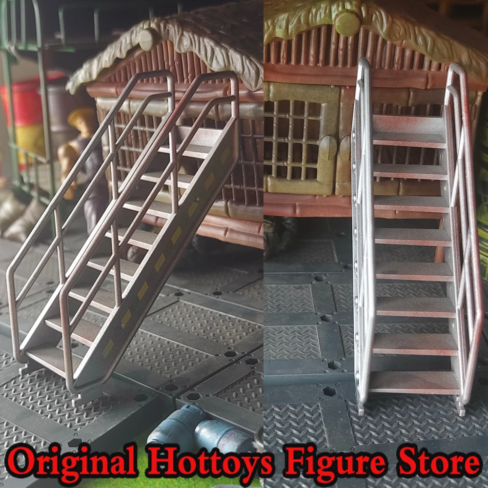 Miniaturowa plastikowa drabinka w skali 1/18, akcesorium do scenek wojskowych, około 14 cm, pasuje do figurek akcji o wysokości 3,75 cala, model lalki.