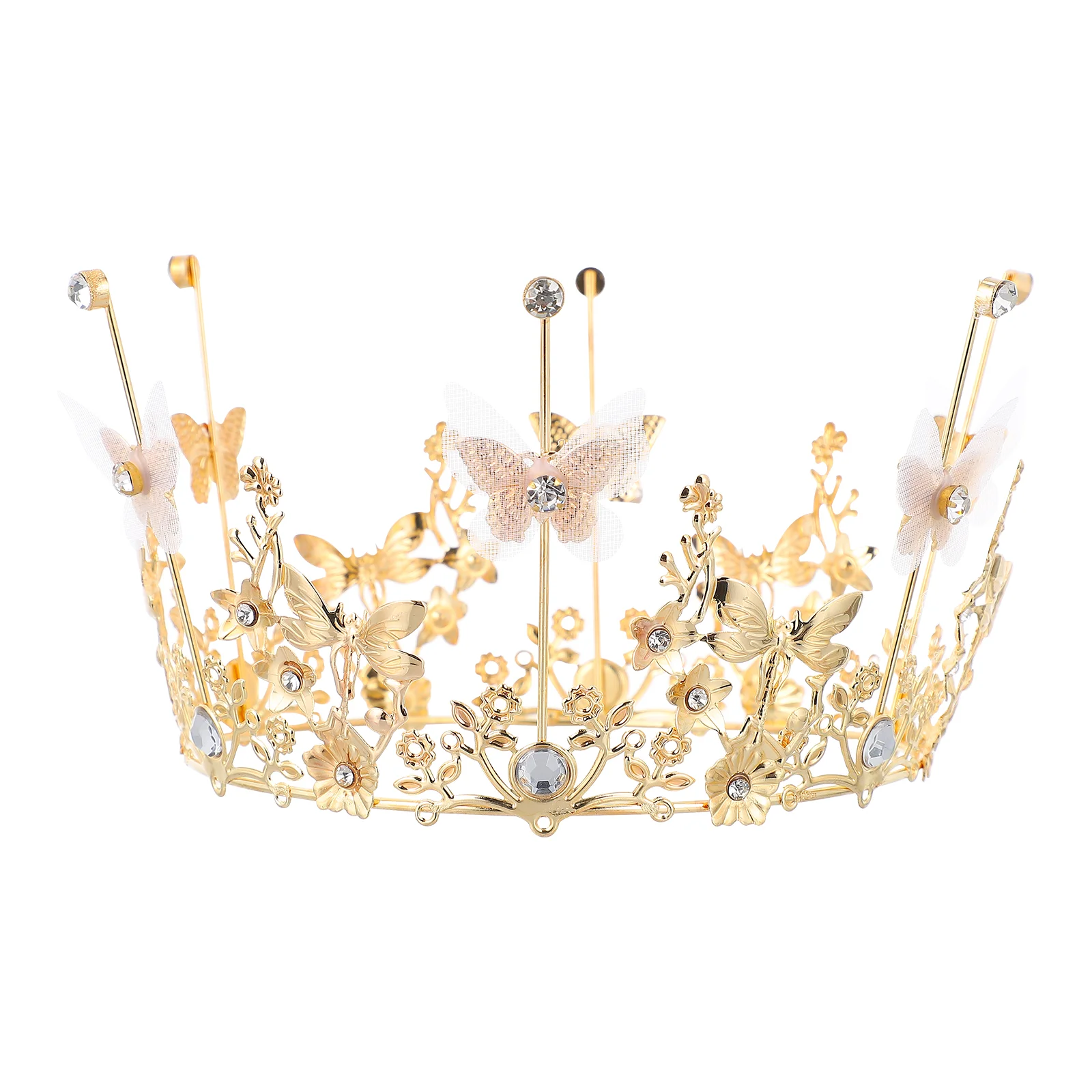 Couronne de décoration de gâteau d'anniversaire pour enfants, diadème, coiffure de patients de table, accessoire en cristal, cadeau féminin pour la mariée