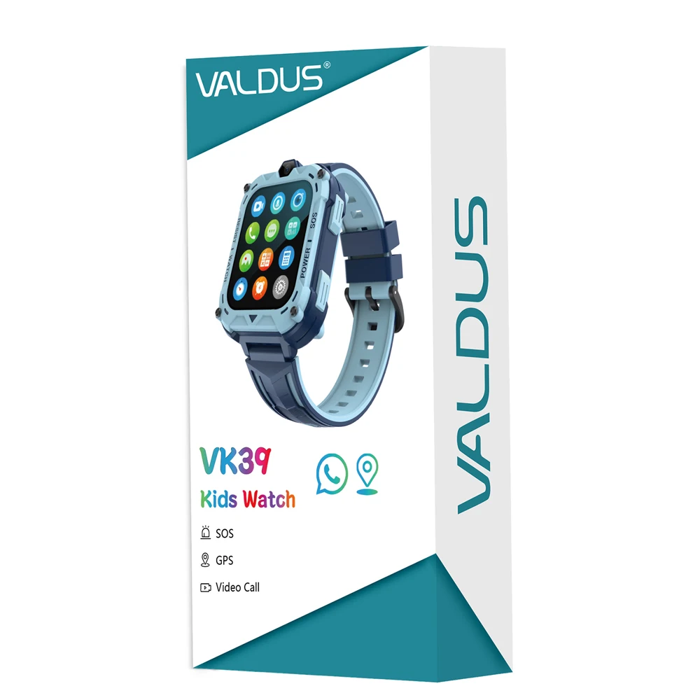 VALDUS 2025 Neue VK39 4G Kinder Smartwatch GPS SOS Video Anruf WIFI SIM Karte 0,08 MPix Kamera Großen Bildschirm 4G Uhr Für Kinder Geschenk