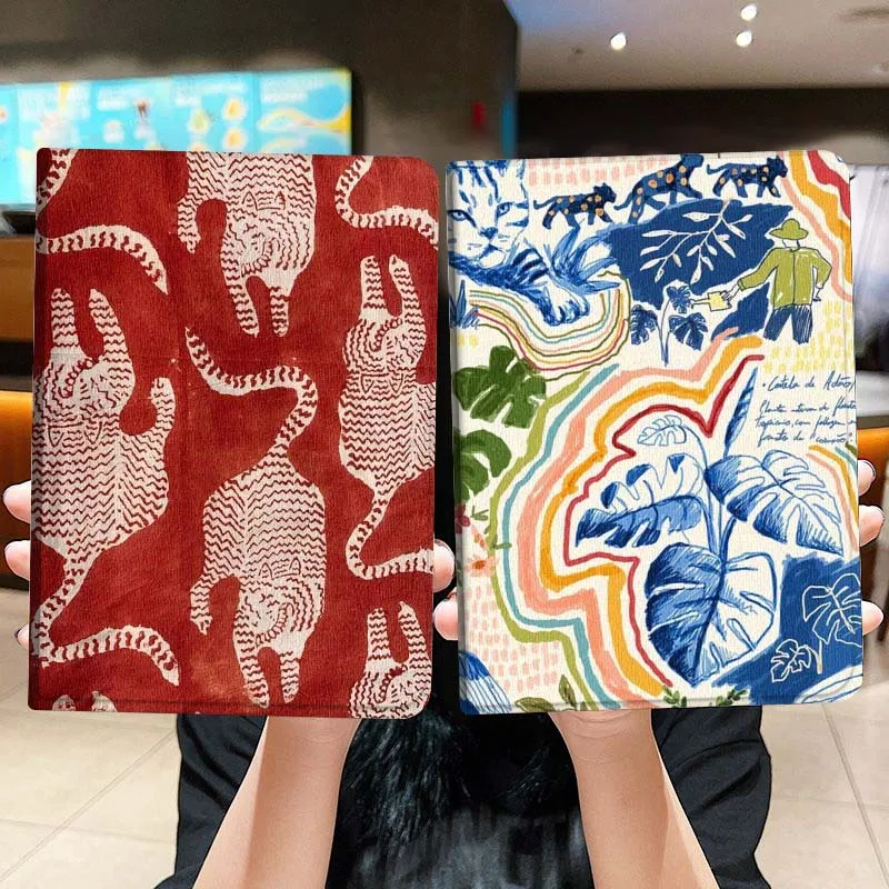 

Чехол для планшета из красной ткани с рисунком кота для Lenovo Xiaoxin Legion Pad Tab Pro GT Y700 Gen4 2 11 P11 M10 K10 3rd Plus Gen Gift