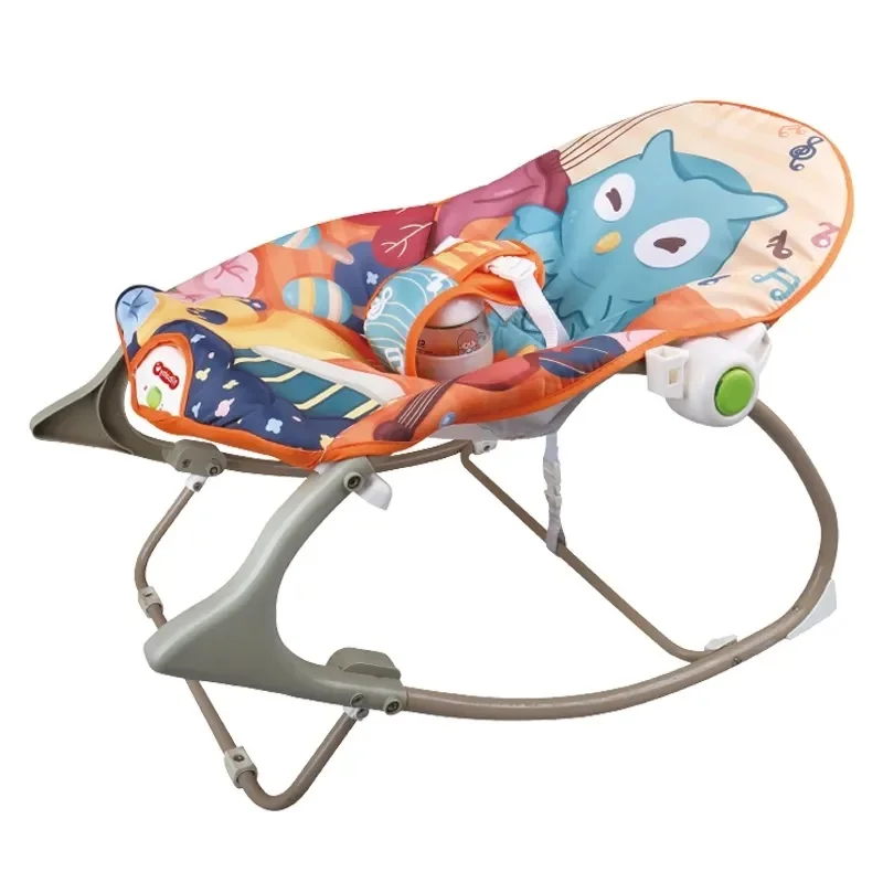 KSF-Chaise à bascule confortable pour bébé garçon, sécurité infantile, musique, lumières, vibration, jouets de couchage pour enfants