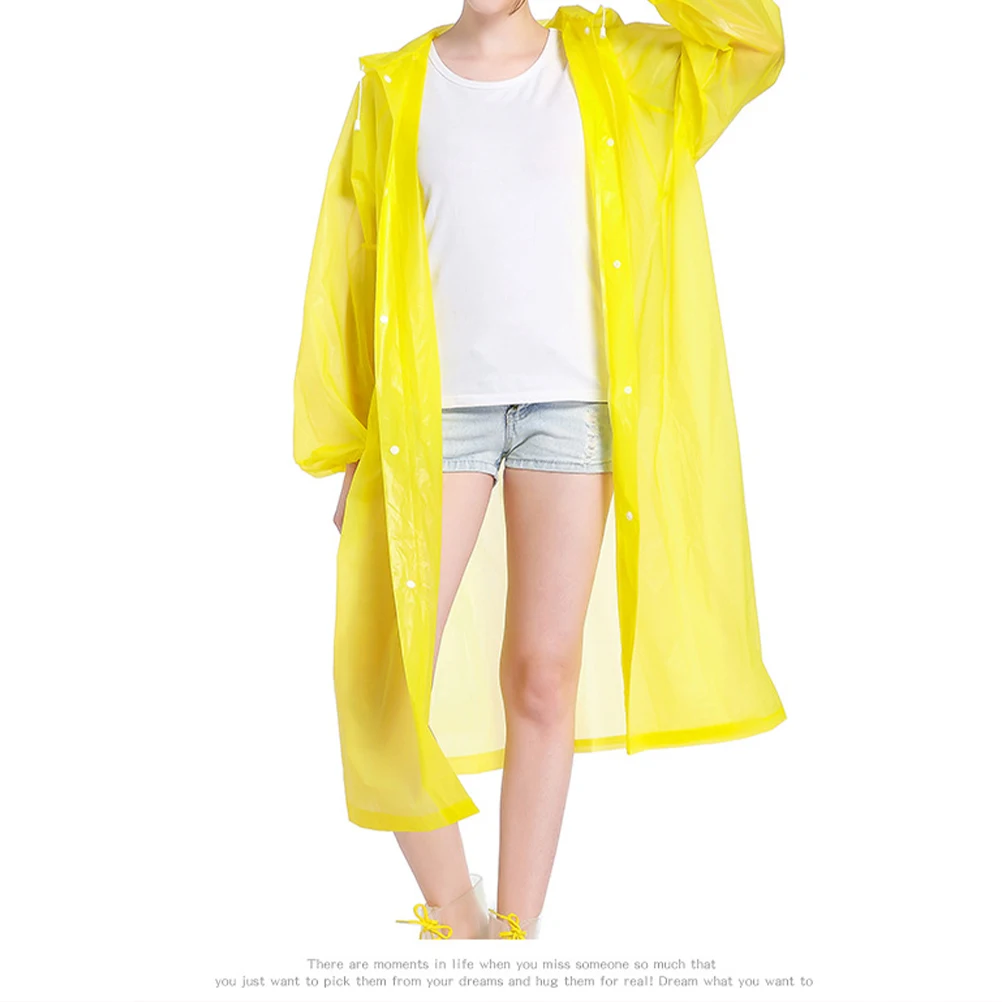 

2 PCS EVA Raincoat Jacket Women Waterproof Poncho Youth Non-disposable Reusable Travel for Coats