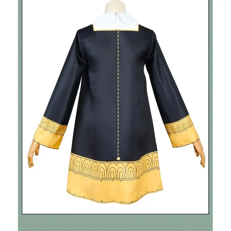 Anime Spy Family Anya Fake Cosplay Costume Toddler Children Anya Cospla Kawaii Black Dress Party Clothes parrucca Halloween Wome