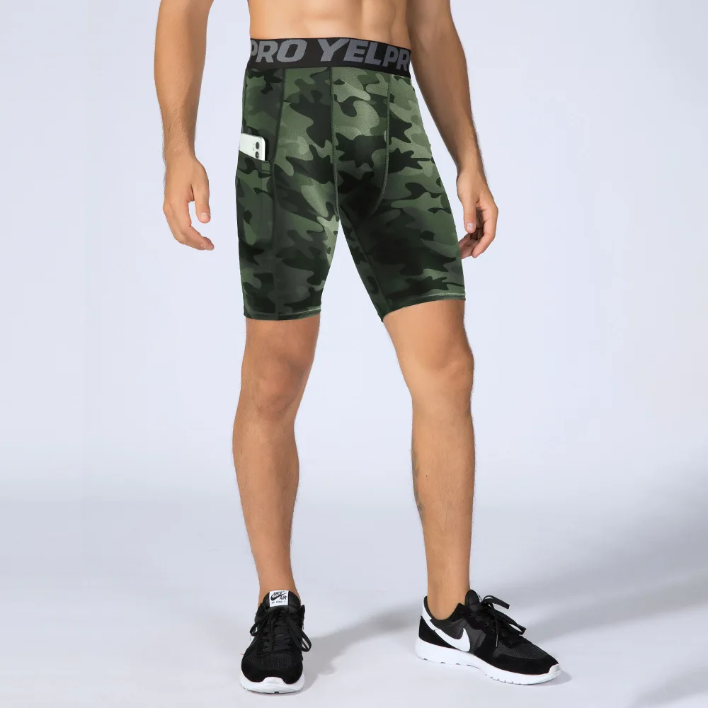 

Compression Shorts Men 3D Print Camouflage Bodybuilding Tights Short Men Gyms Shorts Male Muscle Alive Elastic Running Shorts