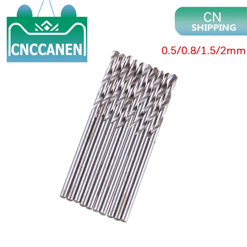 HSS Drill Bits 10Pcs/Set 0.5mm 0.8mm 1.5mm 2.0mm Mini Drill Twist Drill Bits Set for Woodworking Plastic And Aluminum