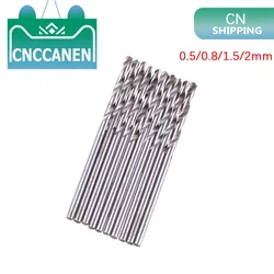 HSS Drill Bits 10Pcs/Set 0.5mm 0.8mm 1.5mm 2.0mm Mini Drill Twist Drill Bits Set for Woodworking Plastic And Aluminum