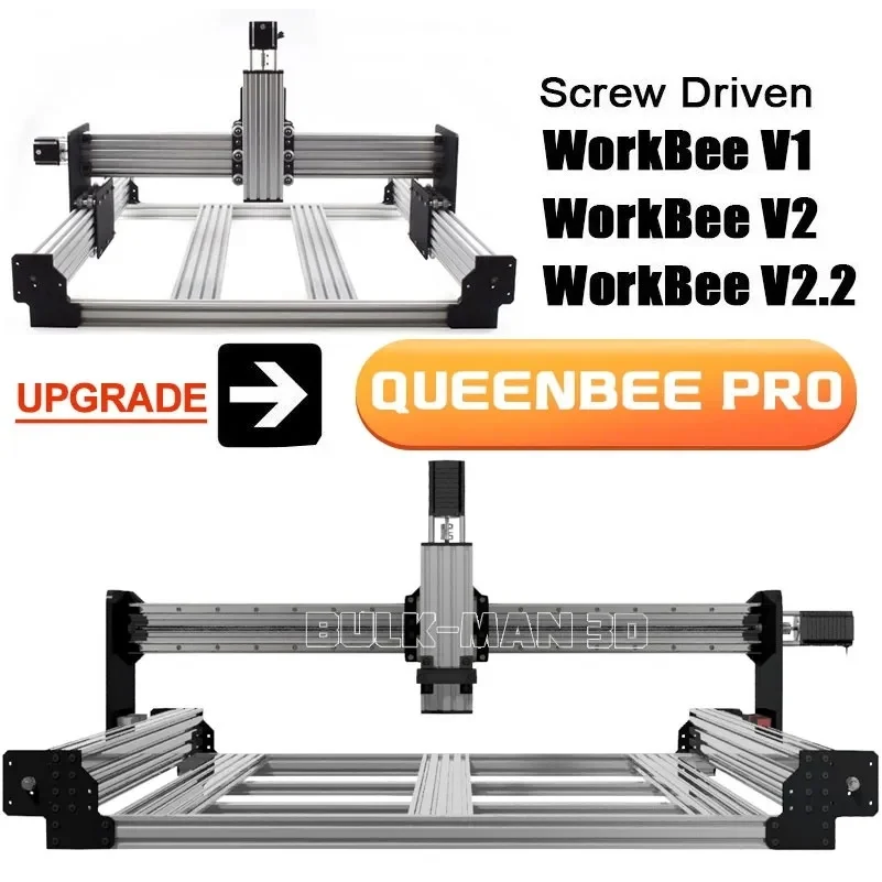 20%off BulkMan 3D Screw Driven WorkBee to QueenBee PRO Upgrade Conversion Mechanical Kit CNC Milling Machine Engraver