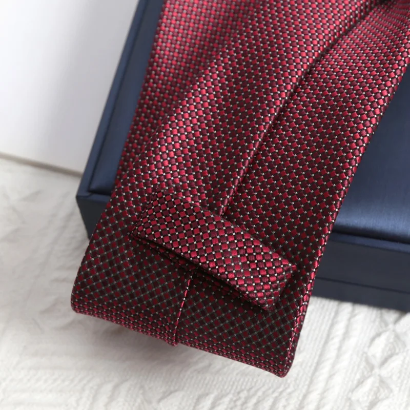 Dasi Jacquard Burgundy Mewah 8CM untuk Pria, Dasi Paisley untuk Pengantin Pria, Dasi Formal untuk Bisnis, Pernikahan, Pesta, Aksesoris Dasi
