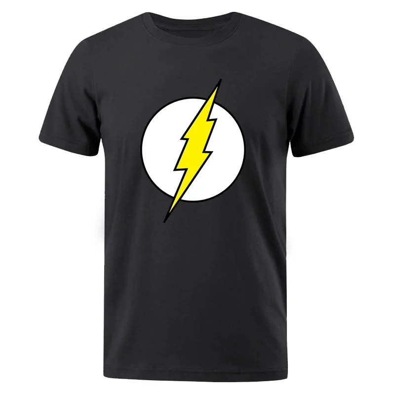 The BIG BANG Theory T Shirt The Lightning Print T-Shirt For Men Cotton Oversized Clothing Casual Street Short Sleeved Funny Tees