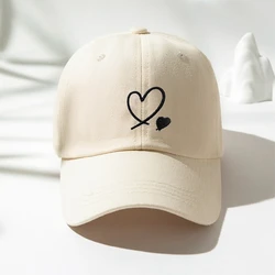 Men Women Love Embroidered Letter Printed Baseball Cap Hip Hop Rock Snapback Hat Unisex Summer Outdoor Sport Sunscreen Visors