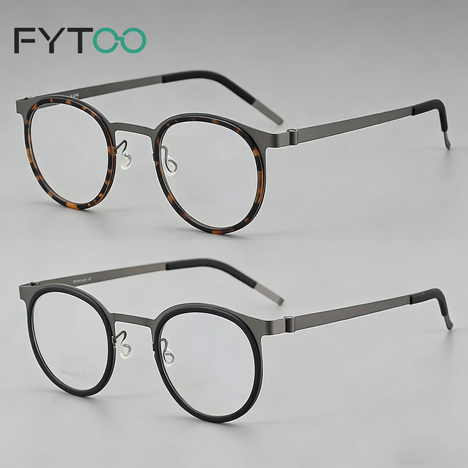 

Модные круглые очки FYTOO в ретро-стиле: варианты в расцветке под черепаховый панцирь и черные для неподвластного времени повседневного стиля 9704