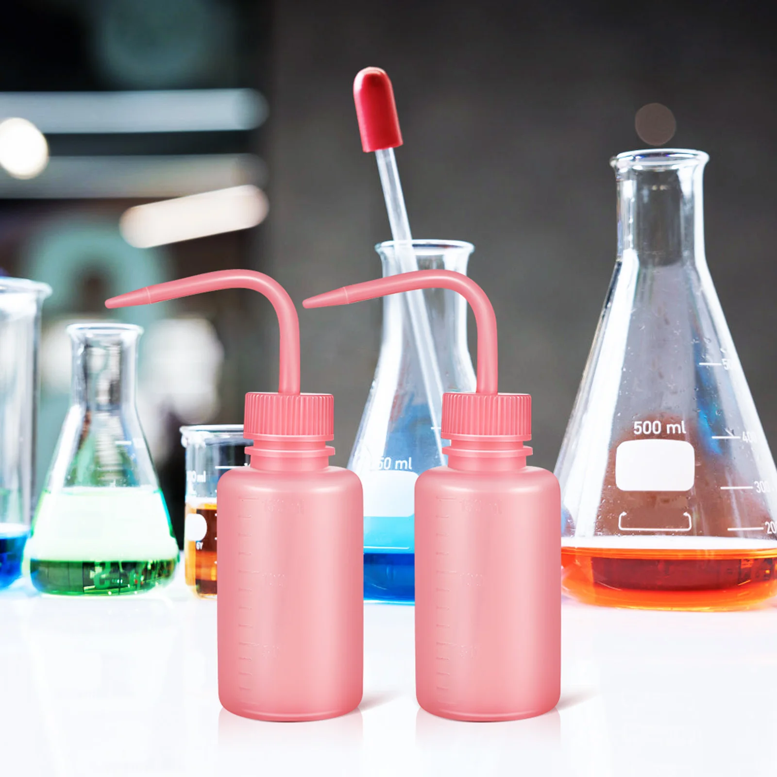 3 pezzi bottiglia di risciacquo per ciglia 150 ml segnature graduate spremere bottiglia di lavaggio per la pulizia delle ciglia irrigazione succulenta erogazione di precisione