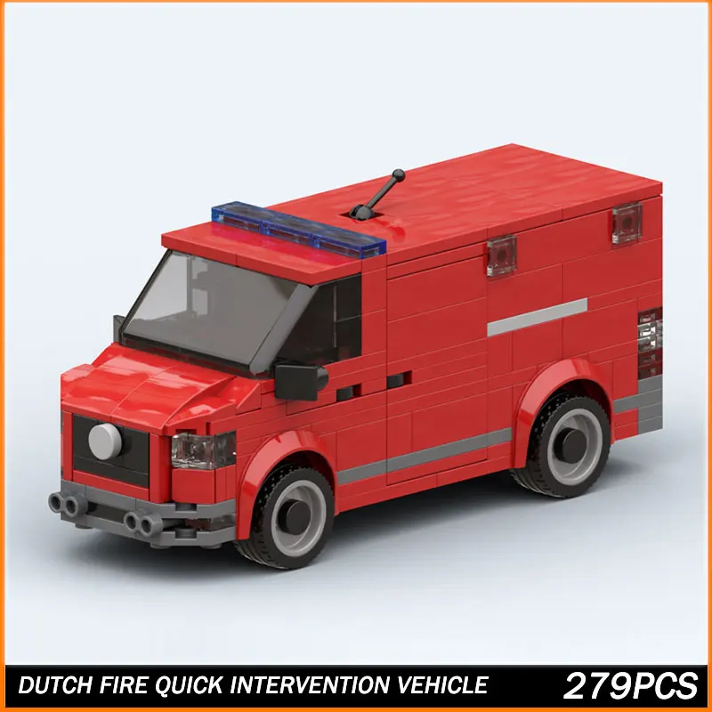 

Строительные блоки MOC, модель пожарной машины, наборы кирпичей, сборный дисплей, детские игрушки, подарки MOC-39150, 279 шт.