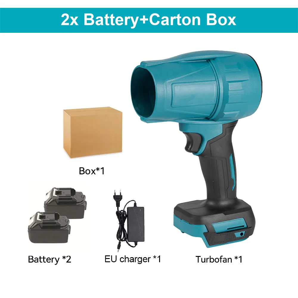 1500W Draadloze Elektrische Luchtblazer Gewelddadige 200 M/S Borstelloze Turbo Jet Fan Handheld Power Tool voor Makita 18V batterij Pin