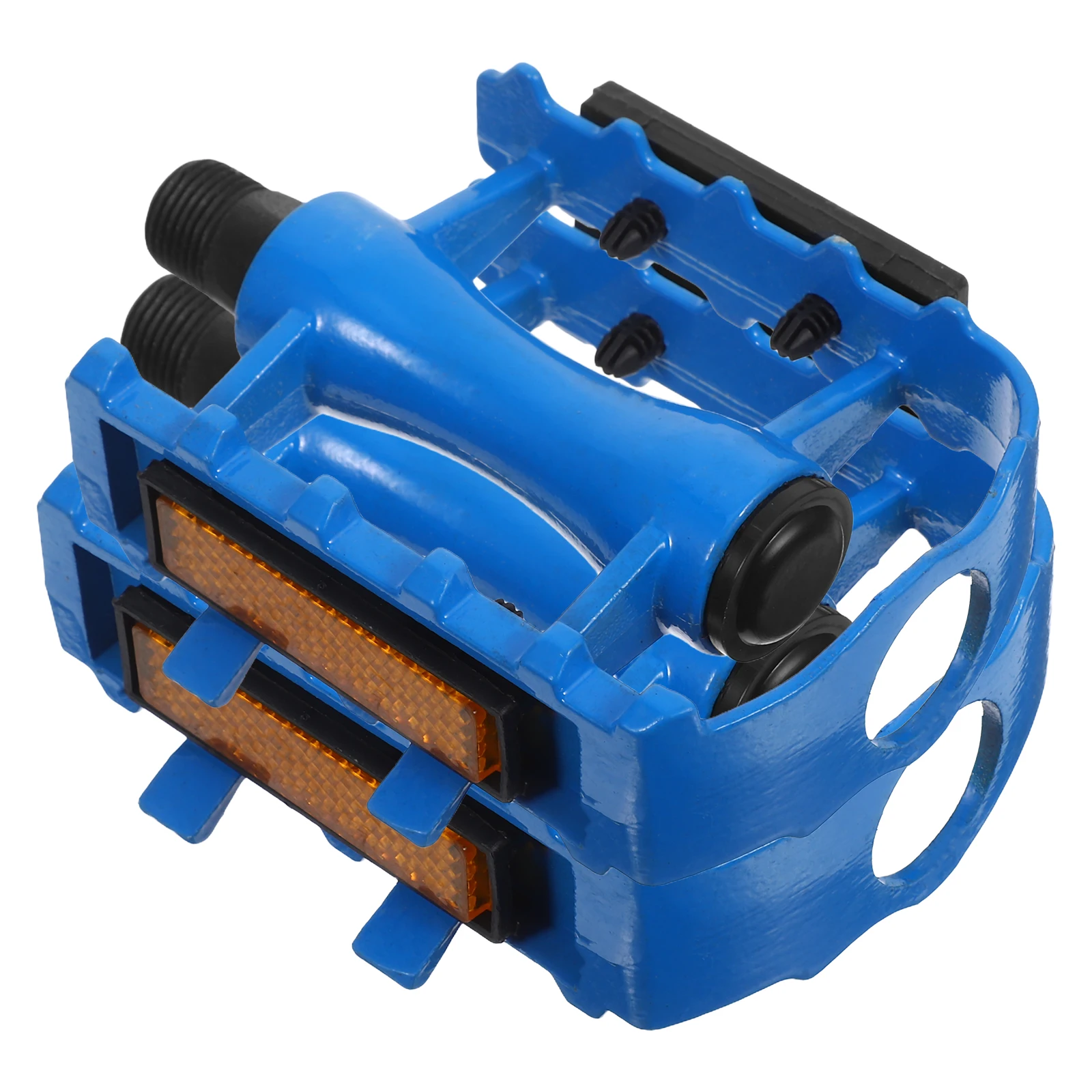 

1Pair Aluminum Alloy Mountain Bike Pedal Anti Slip Spikes Reflective Stripe Sturdy Durable Ball Bearing System