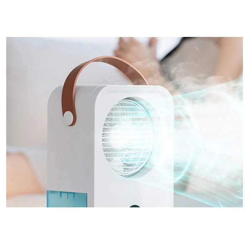 

Portable Air Cooler Desktop Cooling Fan Powerful 4-Speed, Quiet, 650 ML Water Tank Display