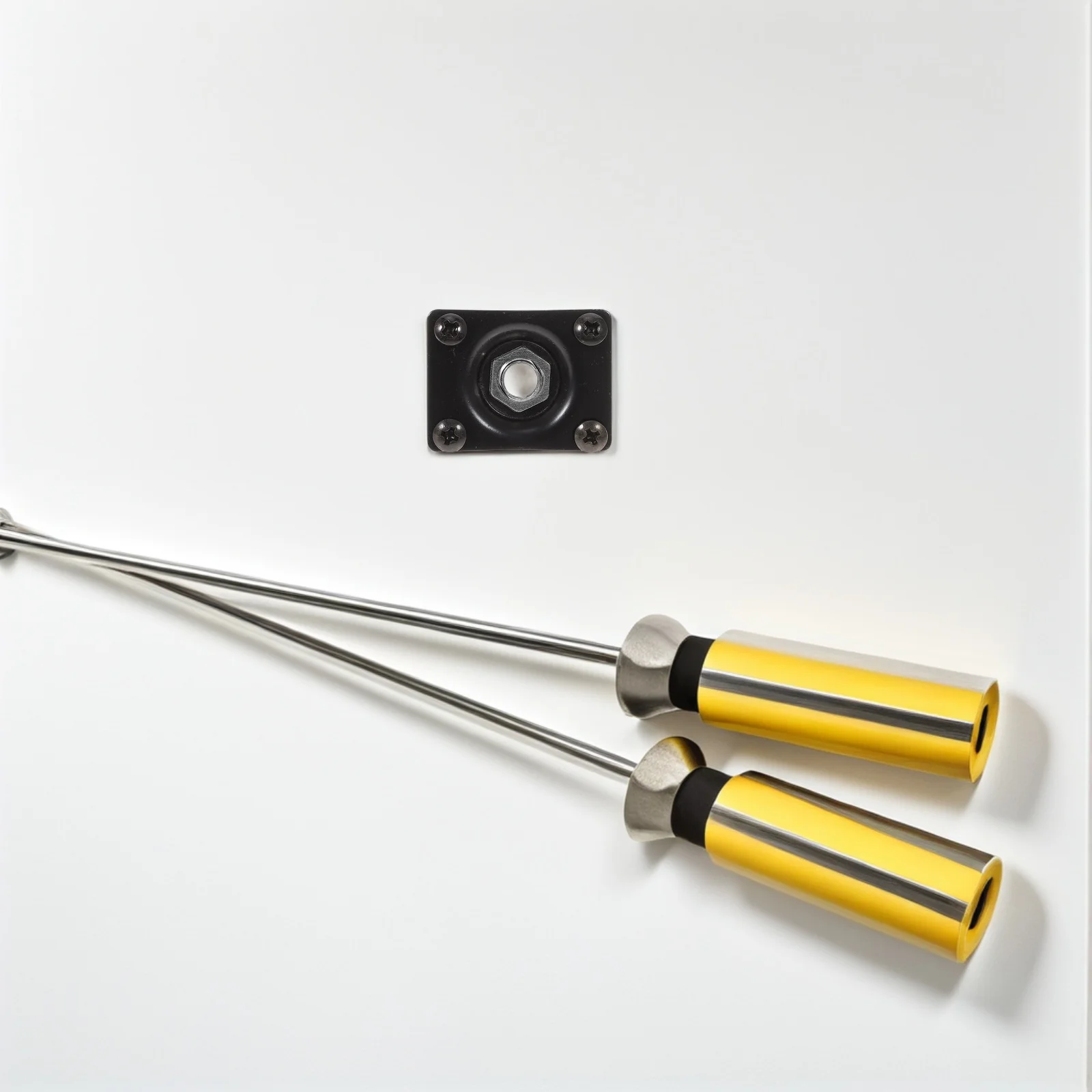 

4 Pcs Guitar Jack Cover Black Electric Bass Accessories Output Plate Metal Socket Input