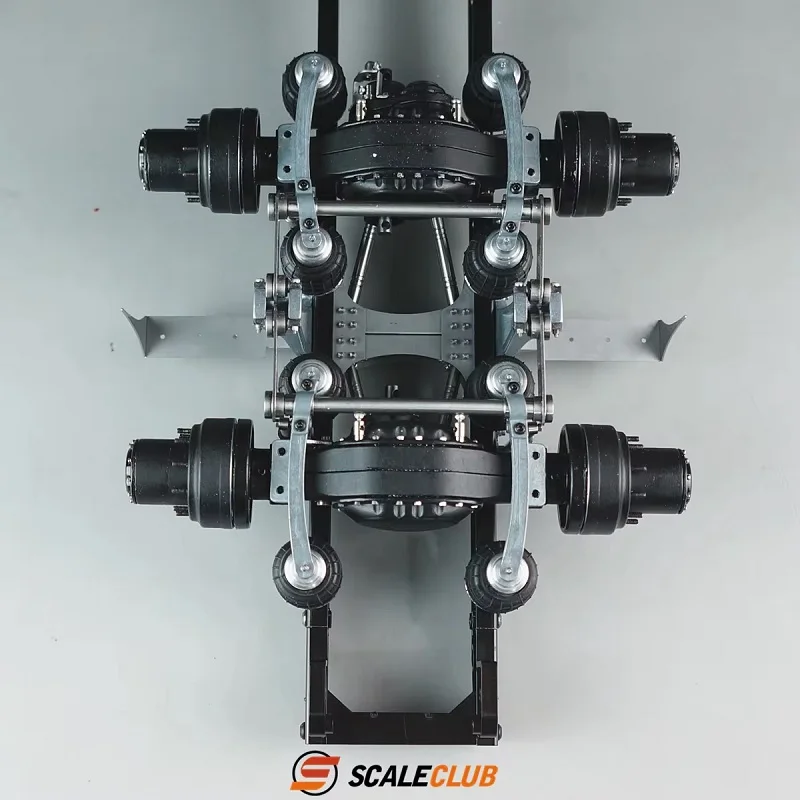 Scaleclub 1/14 suporte único 8 airbag tandem sistema de suspensão adequado para tamiya lesu para scania man volvo peças de carro