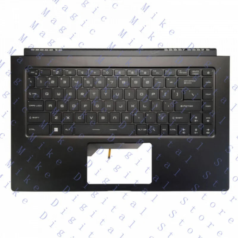 

UU New US Keyboard for MSI Modern 15 MS-1551 Palmrest Cover Backlit 307551A515HG