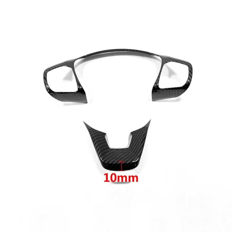 For Ford Puma 2019-2021 Accessories ABS Carbon fiber/Matte ST Car steering wheel trim control button frame Cover Styling