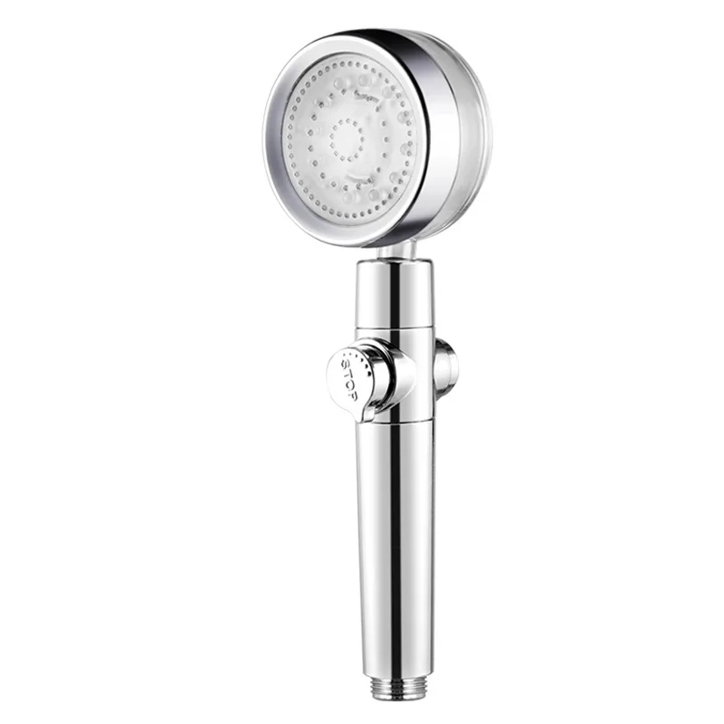 

New Turbocharged Showerhead Colorful Temperature Variable Showerhead One Click Water Stop Filter Household Handheld Showerhead