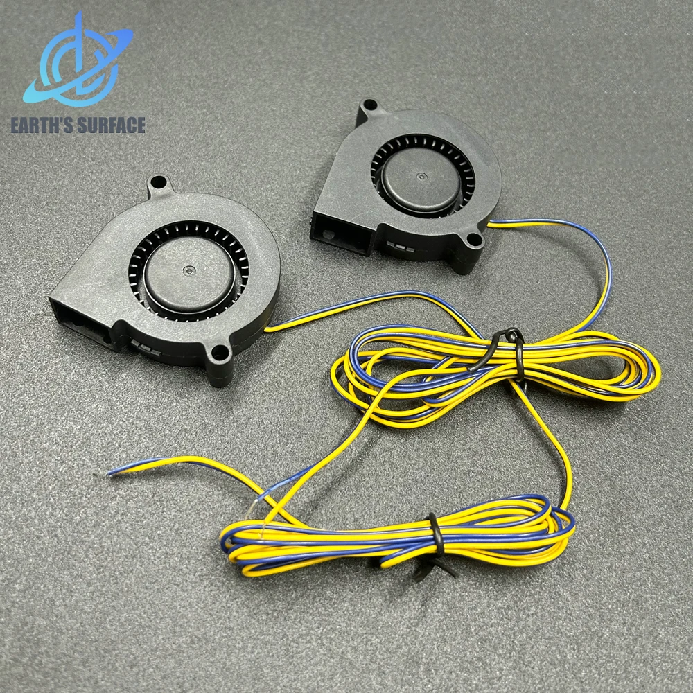 ES-3D Printer Parts 5015 Blower 12/24V Cooling Fan Centrifugal Blower Fan Line length: 1200/1400mm 2-Pin Brushless Cooler Fan