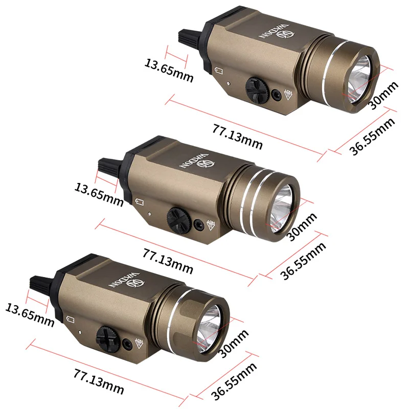 Metal T-HL WADSN Hanging Flashlight 800lumen High Power Strobe Light Outdoor Hunting Accessories Scout Light Pistol Flashlight