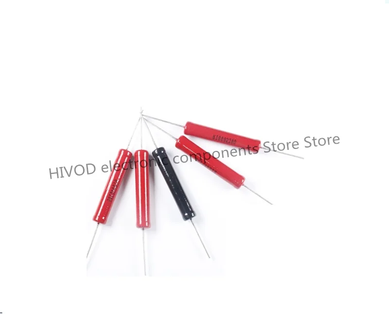 

2pcs 100G 2W 100,000Mohm 2W 100G 100KM RI40 Dahongpao High Voltage Glass Glaze Resistor 5mm*15mm