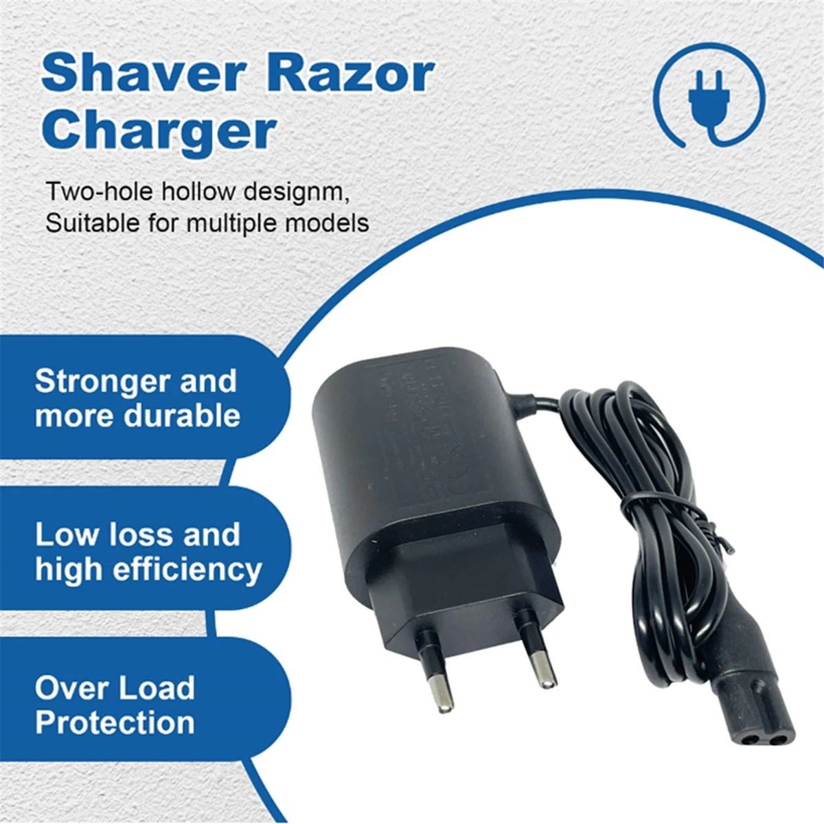 12V 0.4A Replacement Shaving Charger for Series S3 S5 S7 S8 S9 Electric Shaver Charger Adapter EU Plug